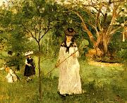 Berthe Morisot Chasing Butterflies oil